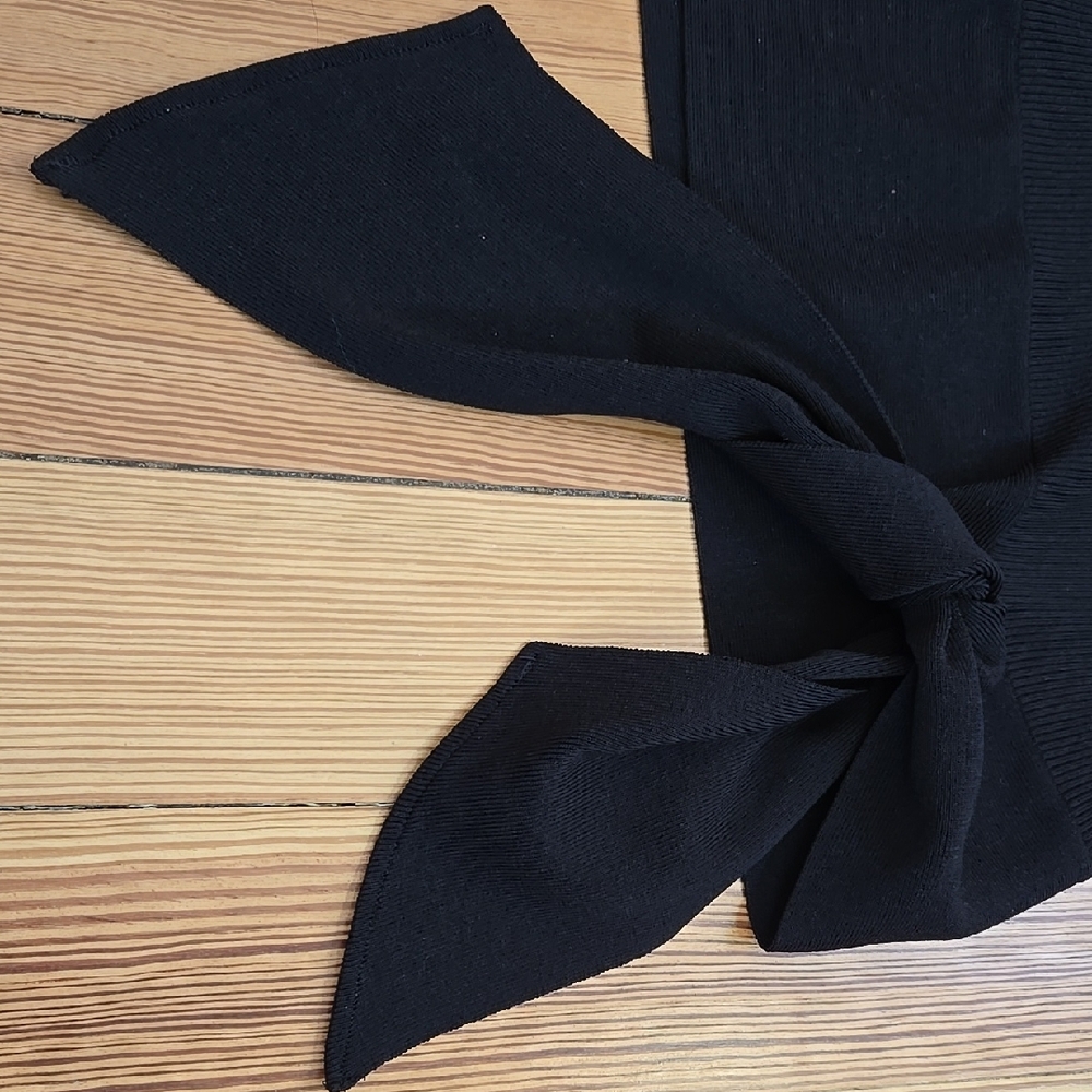 INC International Concepts Black Long Sleeve Tie Hem Blouse Top Size Size M - Picture 4 of 12